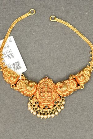 Antique Temple Necklace with Pearl Fringe