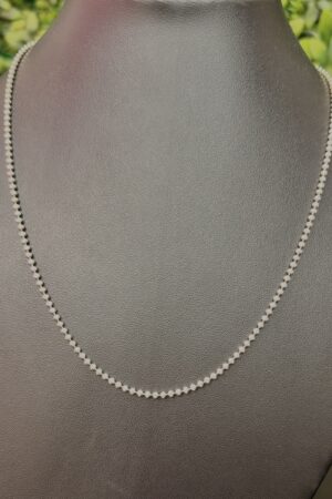Classic Silver-Tone Italian Beaded Chain