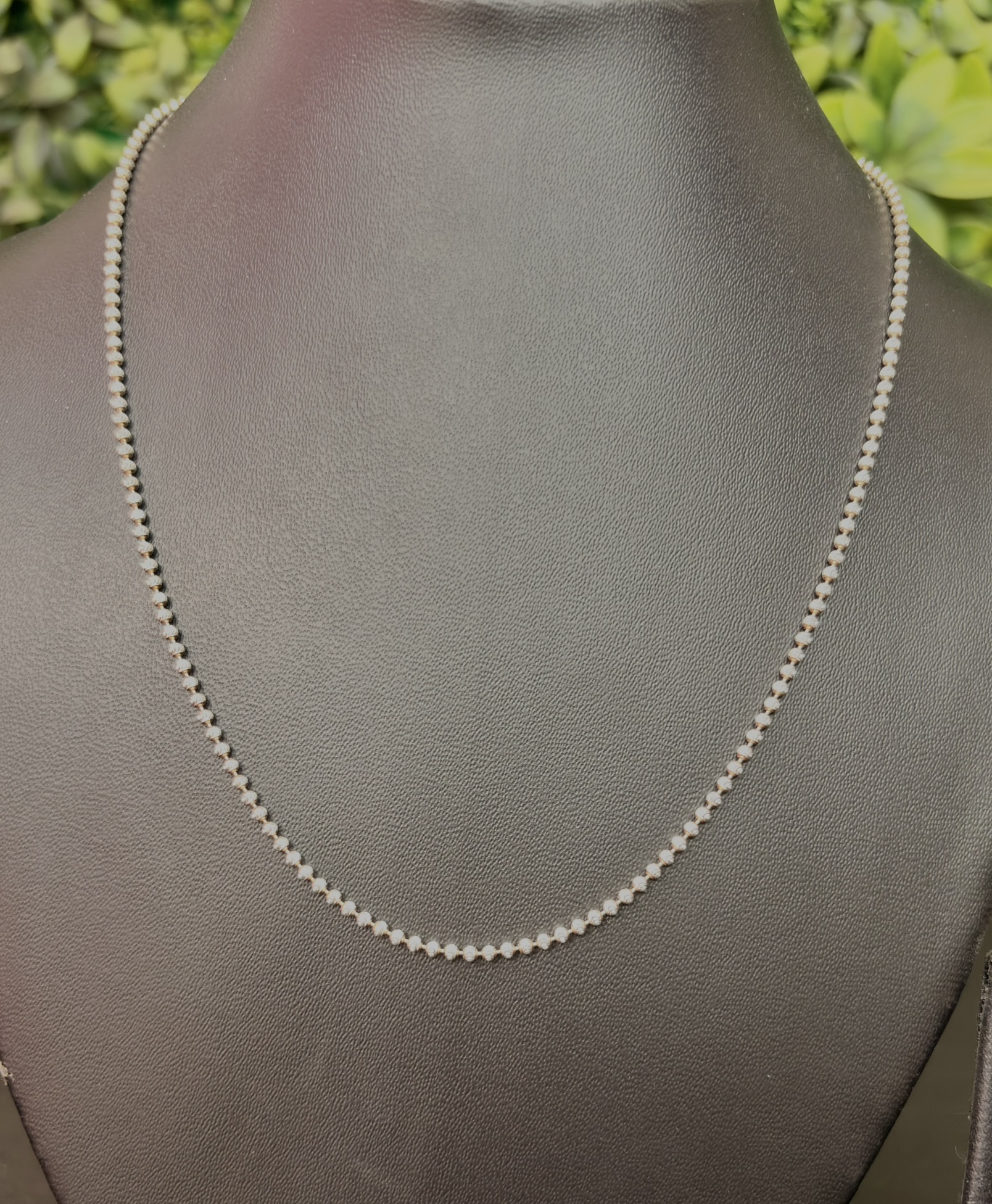 Classic Silver-Tone Italian Beaded Chain