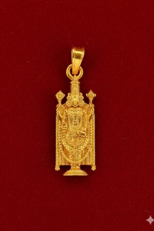 Traditional Lord Venkateswara Gold Polished Pendant