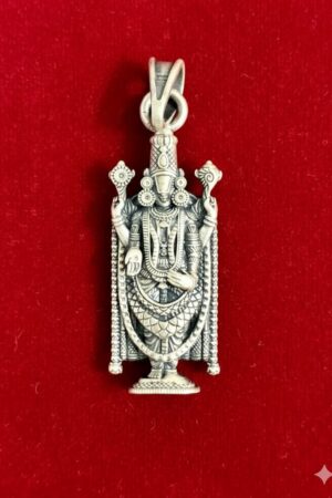 Antique Finish Lord Venkateswara Silver Pendant