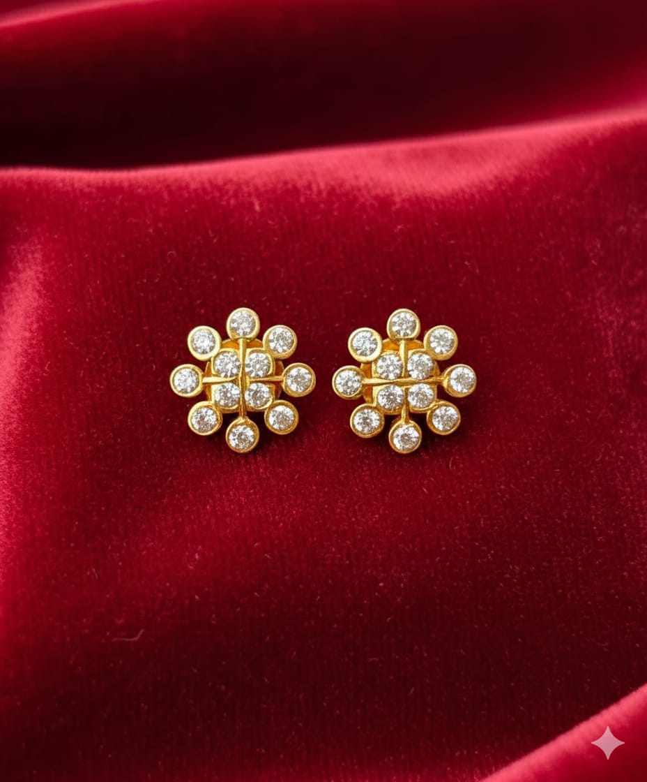 Classic Floral Cluster Stud Earrings