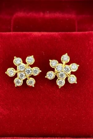 Radiant Floral Spark Stud Earrings