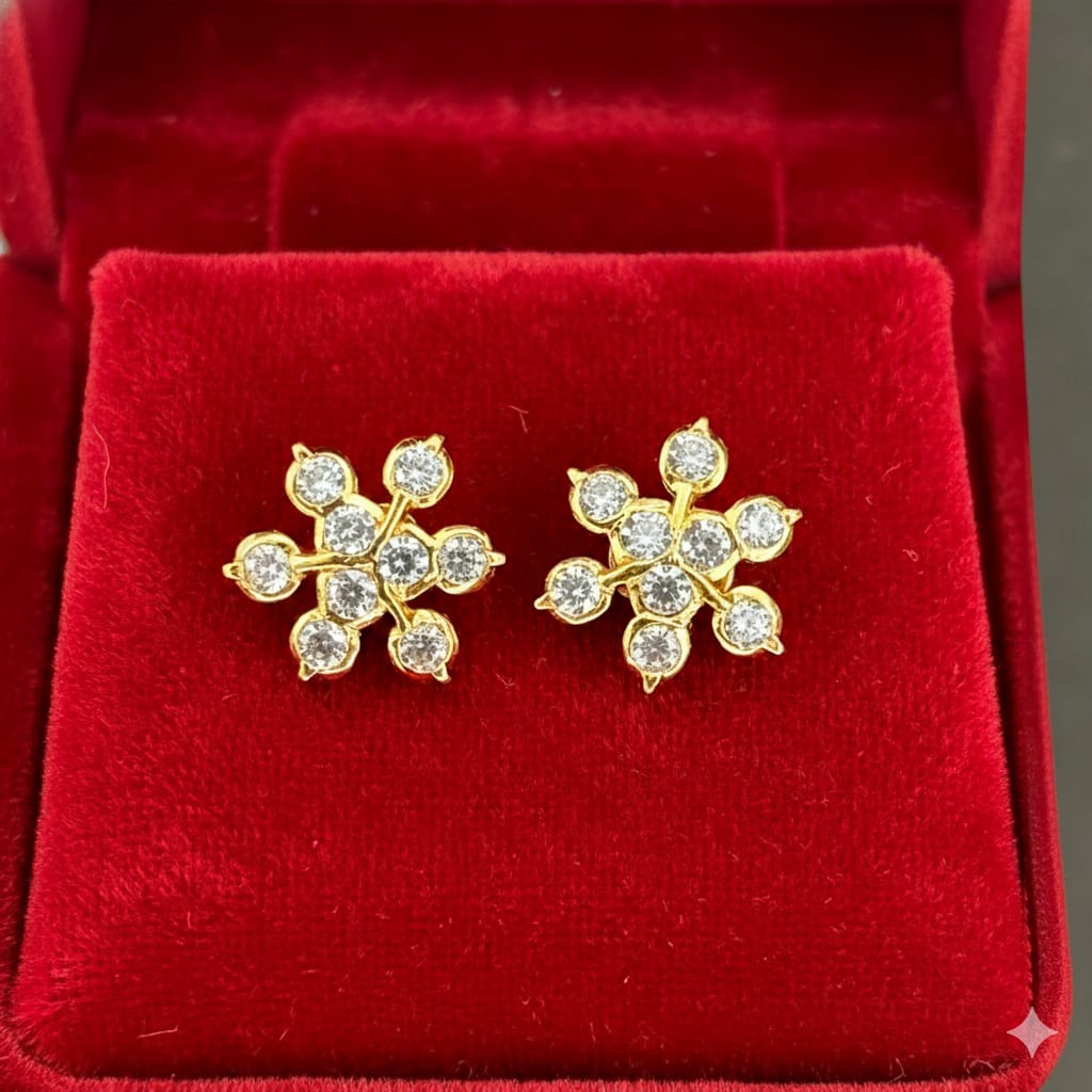 Radiant Floral Spark Stud Earrings