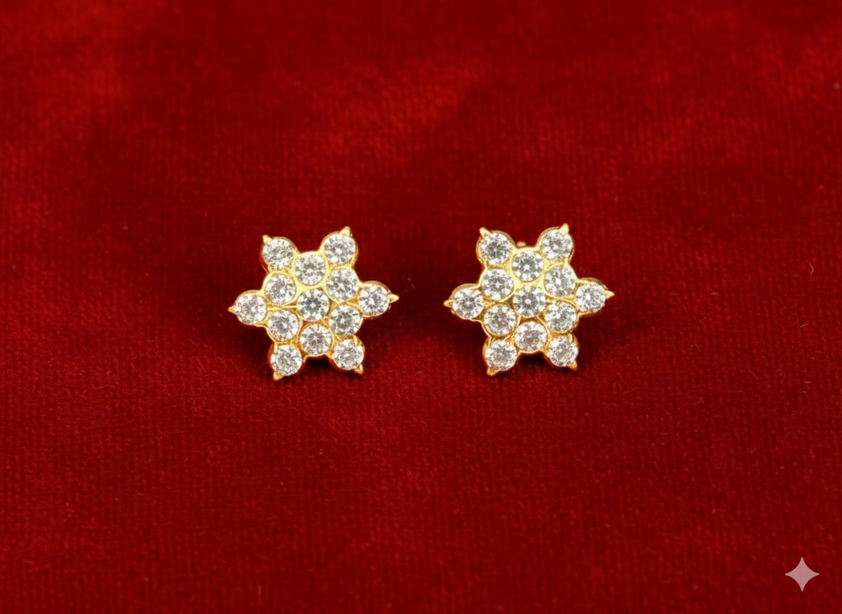 Dazzling Star Cluster Stud Earrings