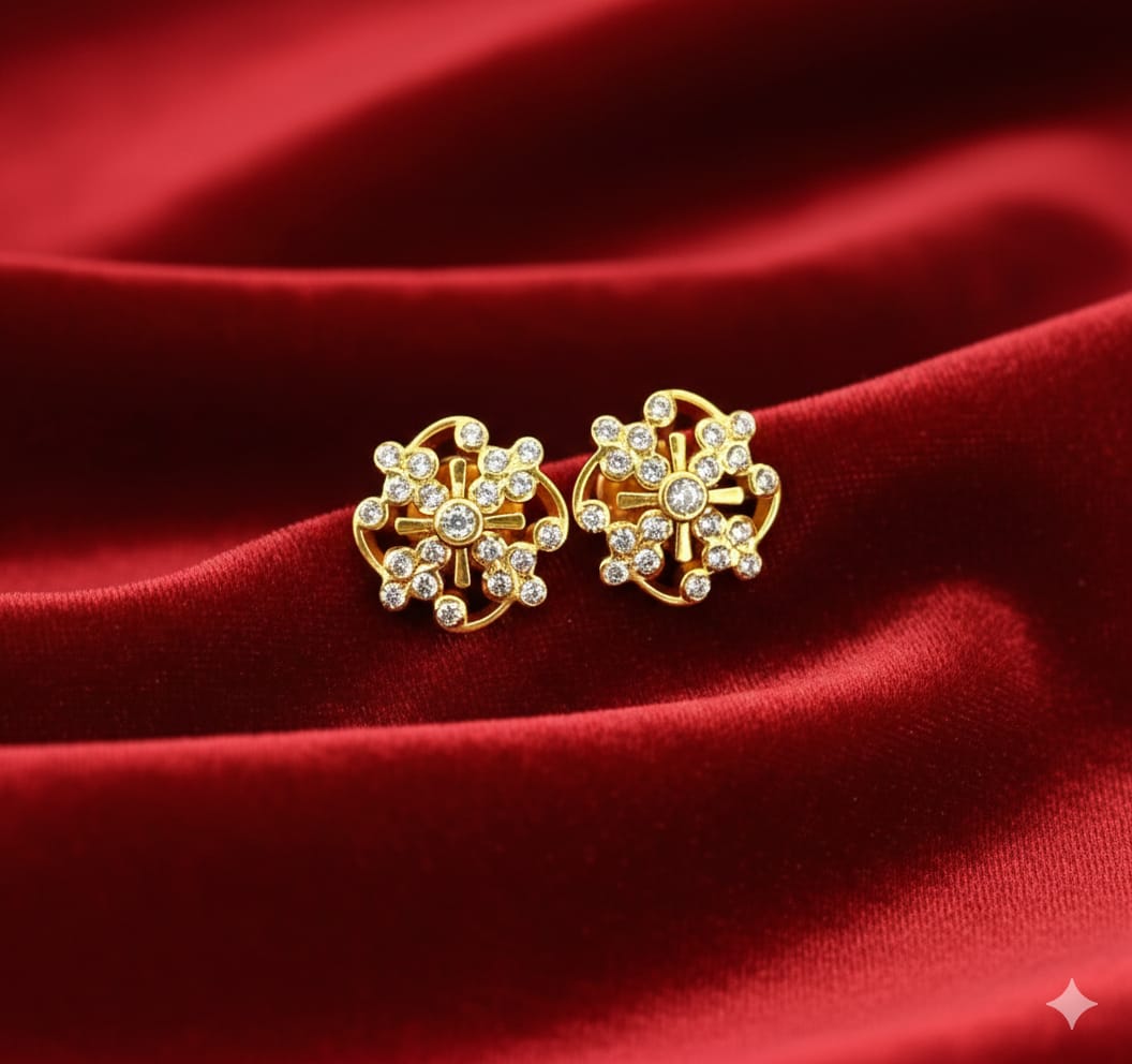 Floral Halo Stud Earrings