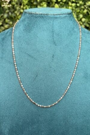 Contemporary Dual-Tone Silver & Rose Gold Italian Chain