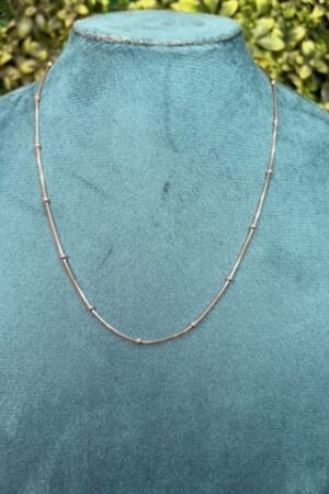 Elegant Rose Gold Beaded Italian Chain
