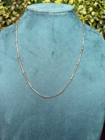 Elegant Rose Gold Beaded Italian Chain