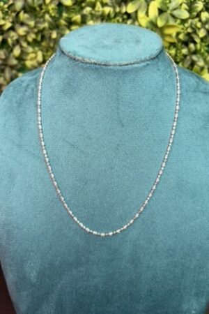 Contemporary Dual-Tone Italian Cube & Bead Chain
