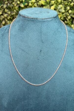 Dual-Tone Italian Beaded Chain in Silver & Rose Gold