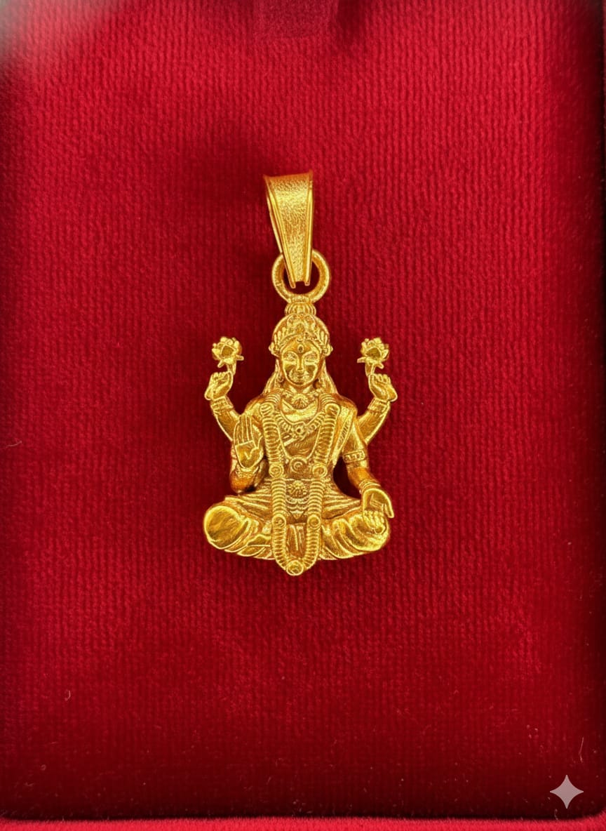 Divine Goddess Lakshmi Seated Pendant