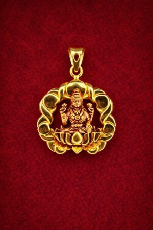 Divine Lakshmi Lotus Halo Pendant