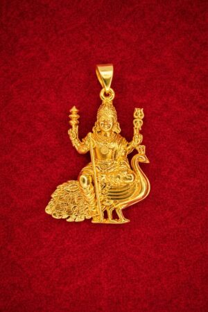 Divine Lord Murugan with Peacock Pendant