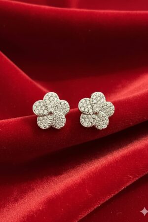 Sparkling Floral Stud Earrings