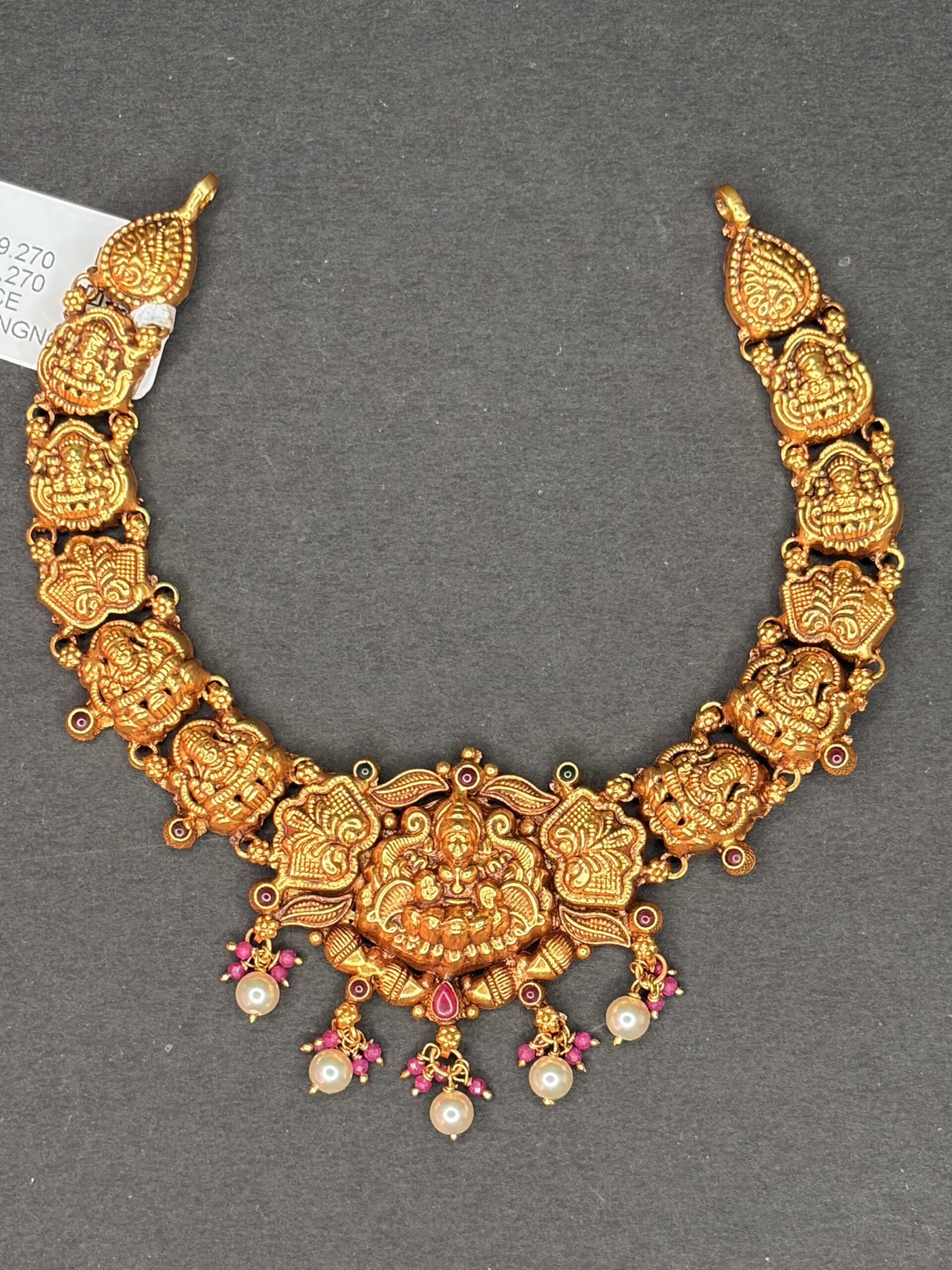 Grand Antique Lakshmi Temple Necklace