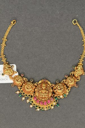 Antique Temple Necklace with Peacock Motifs