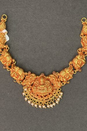 Antique Lakshmi Elephant Temple Necklace
