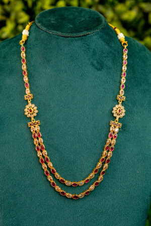 Rani Rudrama Devi 2 line Floral Necklace
