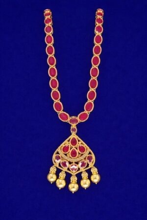 Mangammal Maharani Ruby stoned Necklace