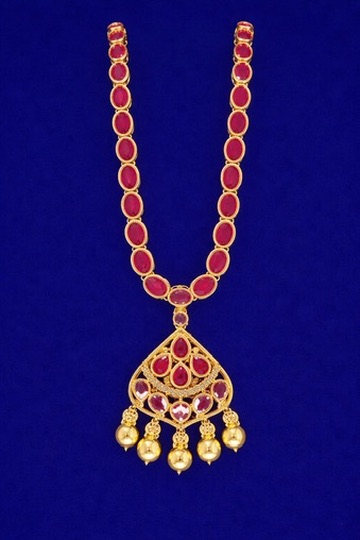 Mangammal Maharani Ruby stoned Necklace