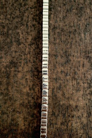 Minimalist Polished Tile-Link Silver Bracelet