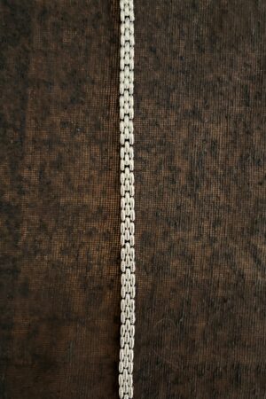 Refined Silver Multi-Row Oval Link Bracelet