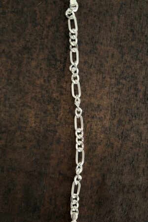 Modern Silver Alternating Link Bracelet