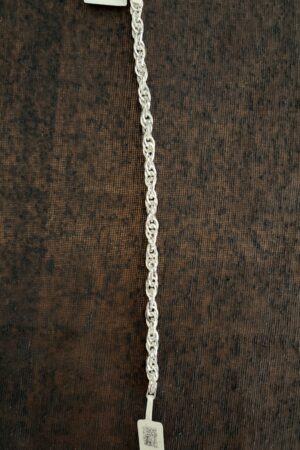 Elegant Silver Twisted Rope Chain Bracelet