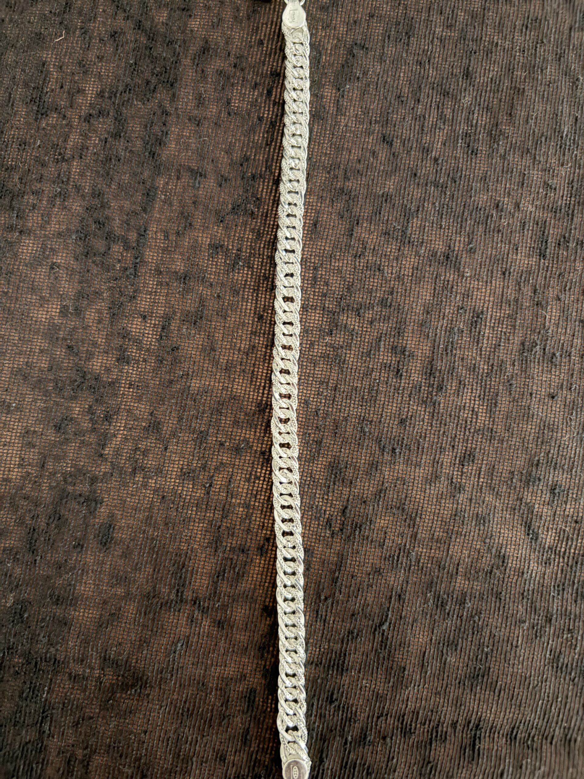 Classic Silver Curb Chain Bracelet
