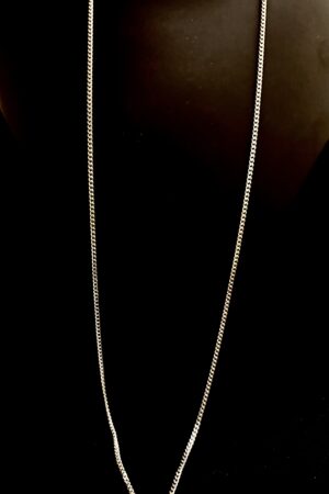 Classic Silver-Tone Curb Chain Necklace
