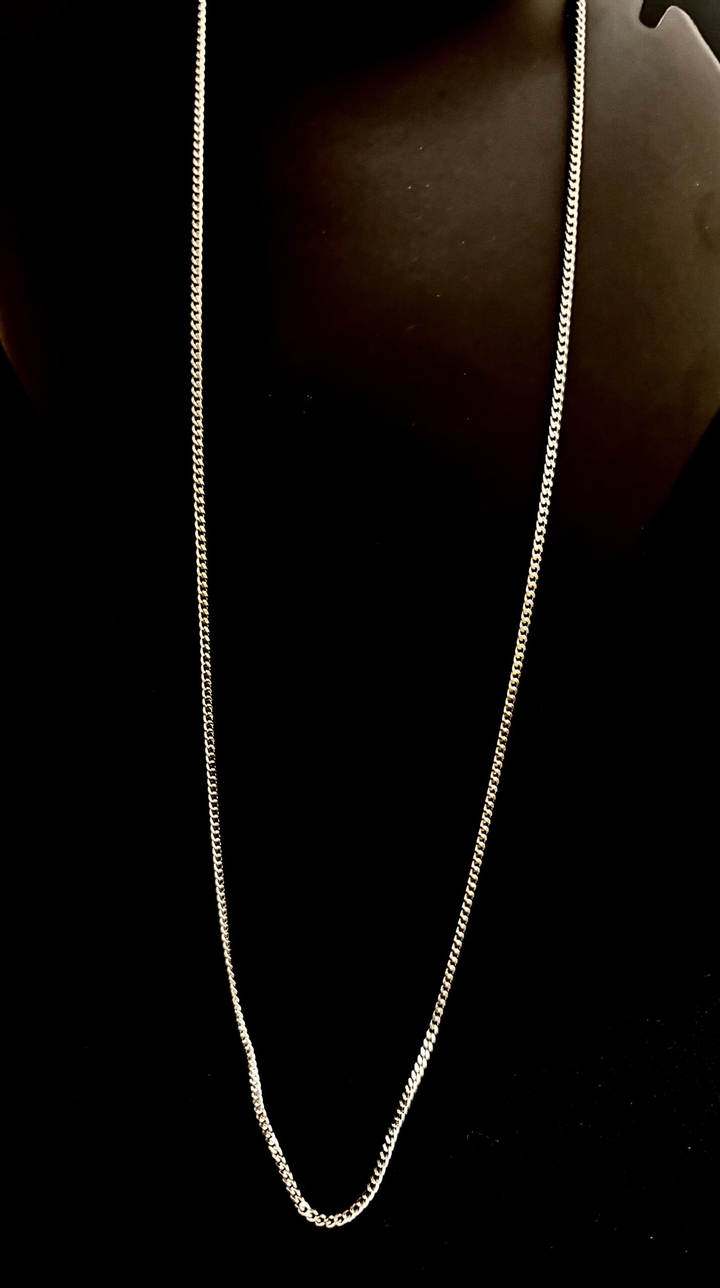 Classic Silver-Tone Curb Chain Necklace