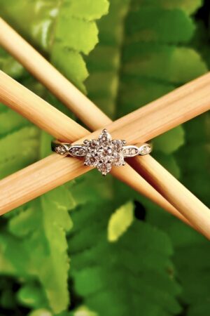 Floral Cluster Diamond Elegance Ring (size 15)