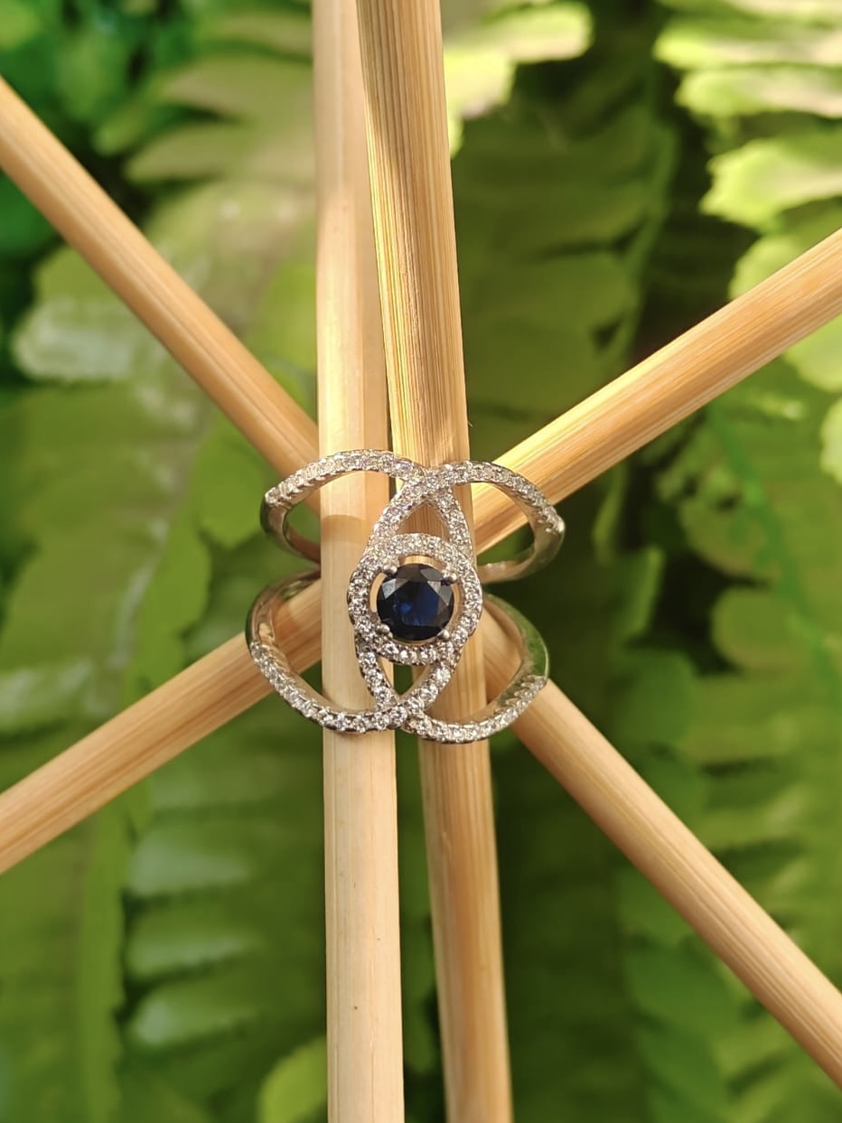 Celestial Sapphire Infinity Ring (size 14)