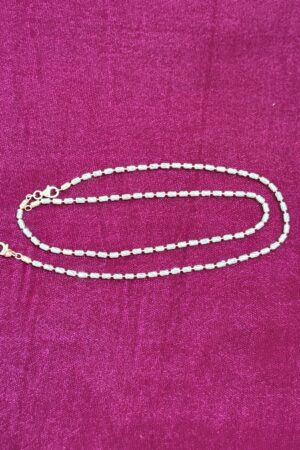 Minimal Dual-Tone Box-Link Anklet