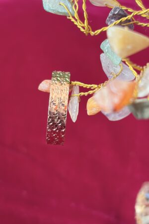 Hammered Texture RoseGold-Tone Band with Reflective Finish (size 18)