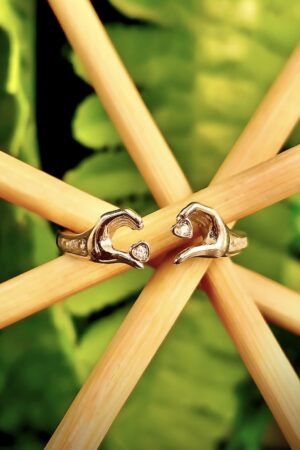 Eternal Embrace Dual Heart Open Ring (size 16)