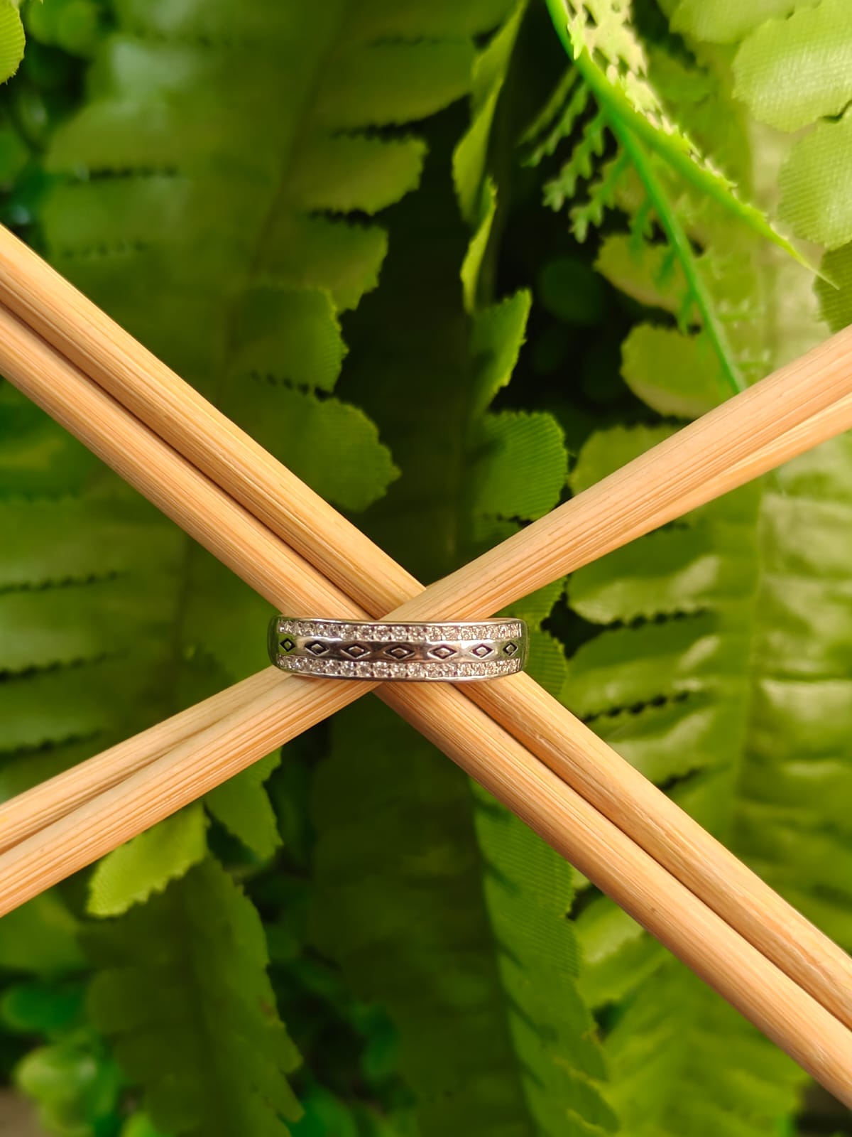 Geometric Accent Eternity Band (size 14)