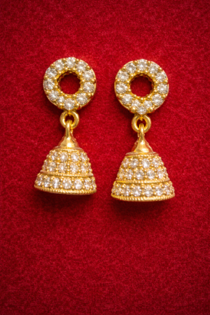 Classic Halo Diamond Jhumka Earrings