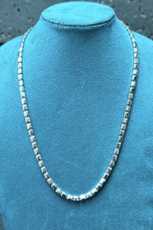Sleek Silver-Tone Box Link Chain