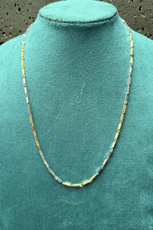 Elegant Dual-Tone Rectangular Link Chain