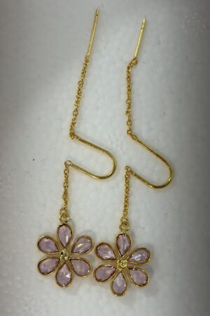 Blush Petal Bloom Sui Dhaga Earrings