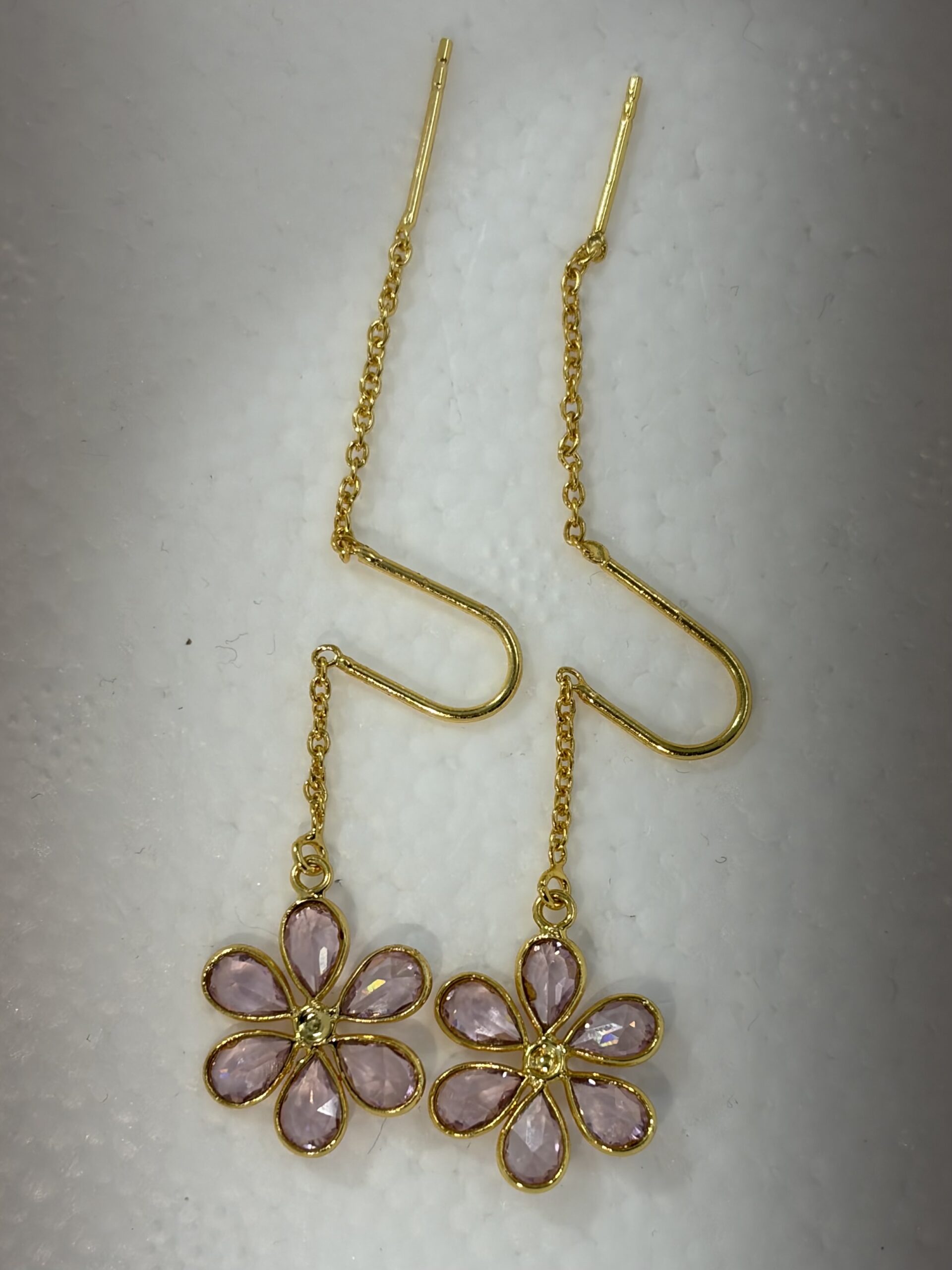 Blush Petal Bloom Sui Dhaga Earrings
