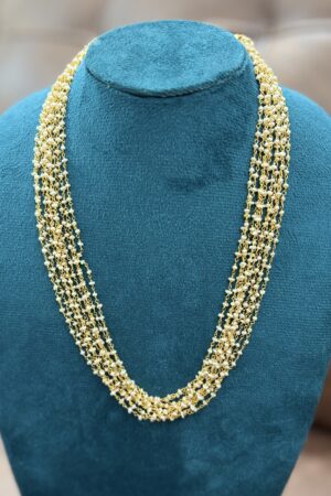 Golden Pearl Cascade Multi-Strand Chain