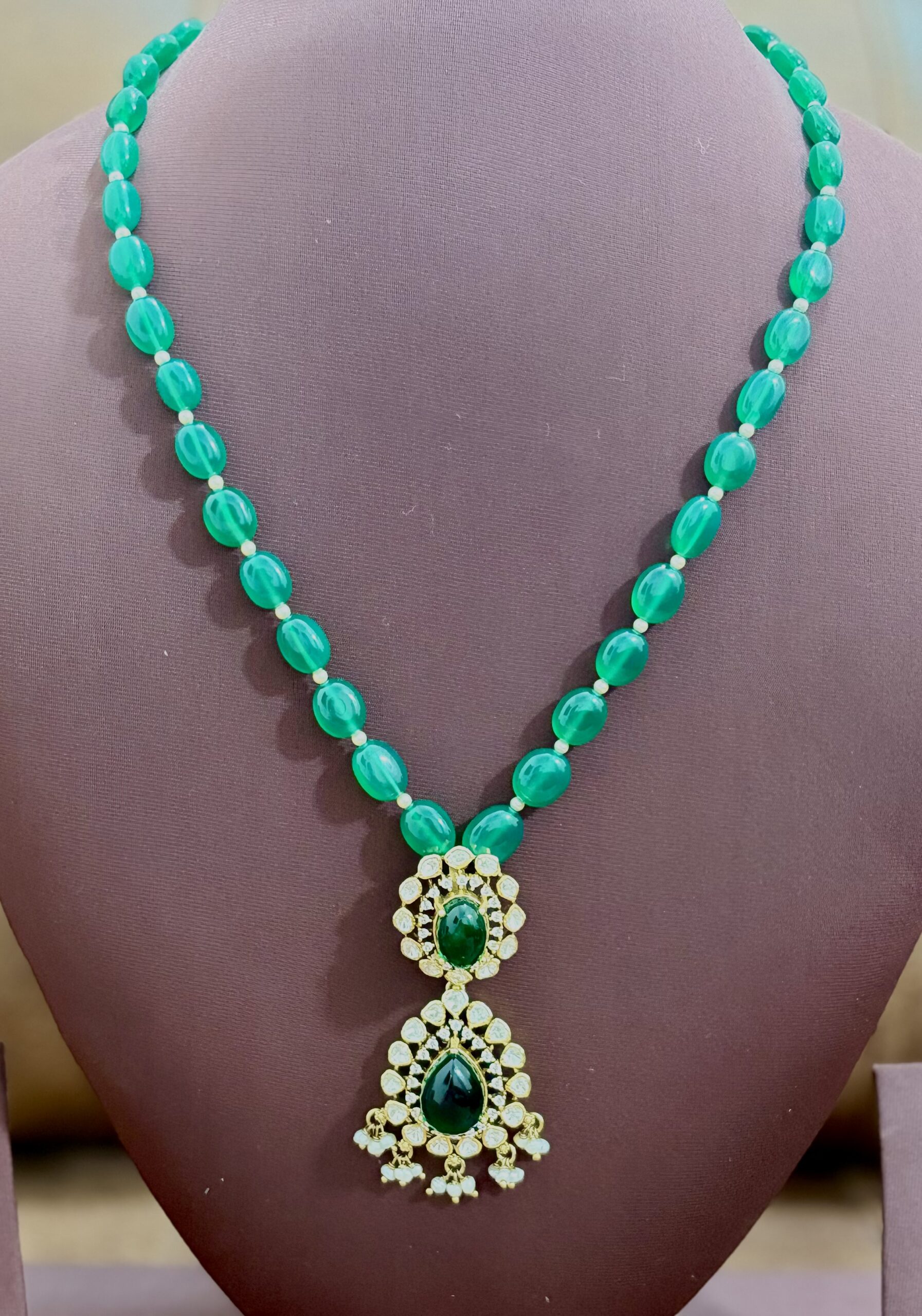 Emerald Radiance Beads Maala
