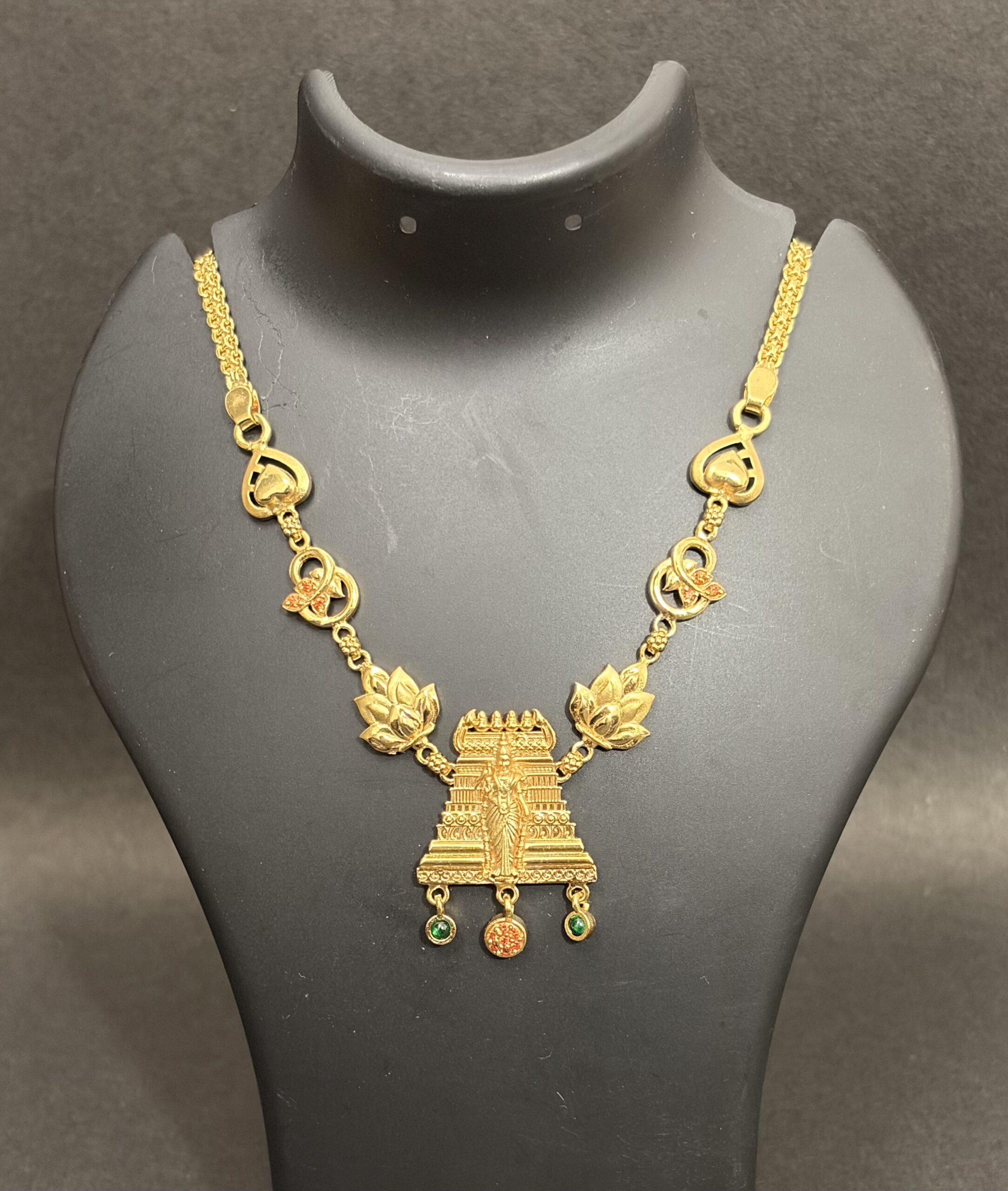 Temple Lotus Divine Pendant Necklace