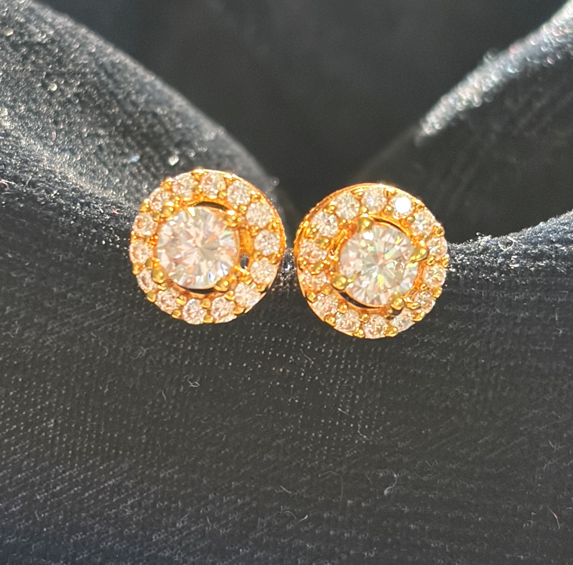Celestial Sparkle Halo Stud Earrings