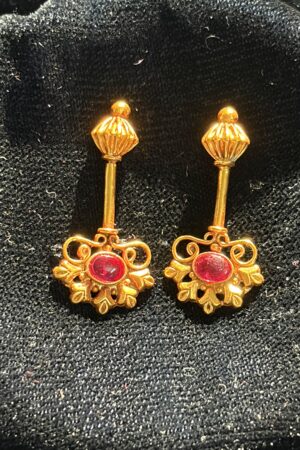 Antique Ruby Vine Bugadi Earrings
