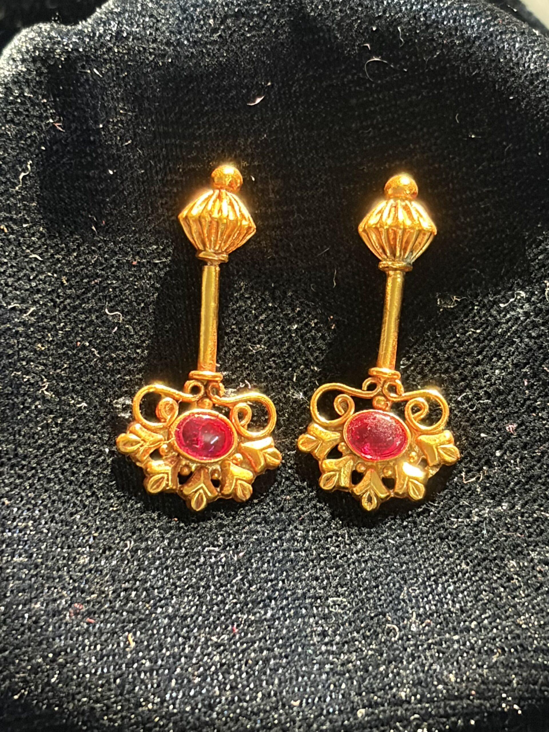 Antique Ruby Vine Bugadi Earrings