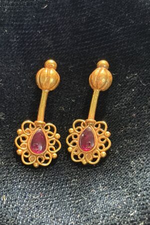 Antique Ruby Bloom Bugadi Earrings